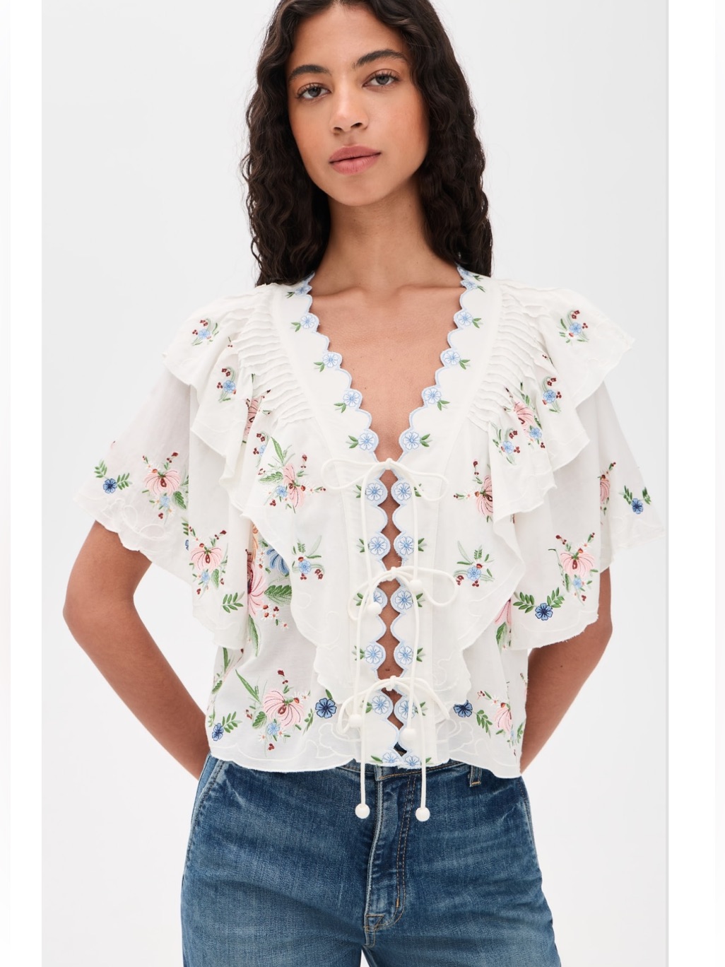 Sea Serafina Embroidered Top, Xs S M
